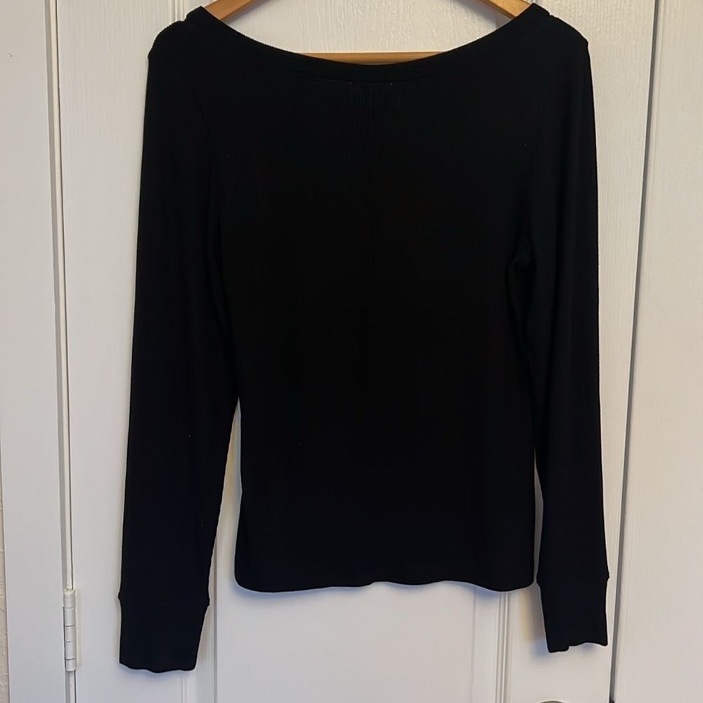 REISS Carly Asymmetric Neck Jersey Long Sleeve - Picture 10 of 11